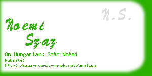 noemi szaz business card